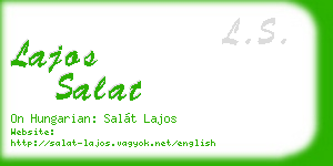 lajos salat business card